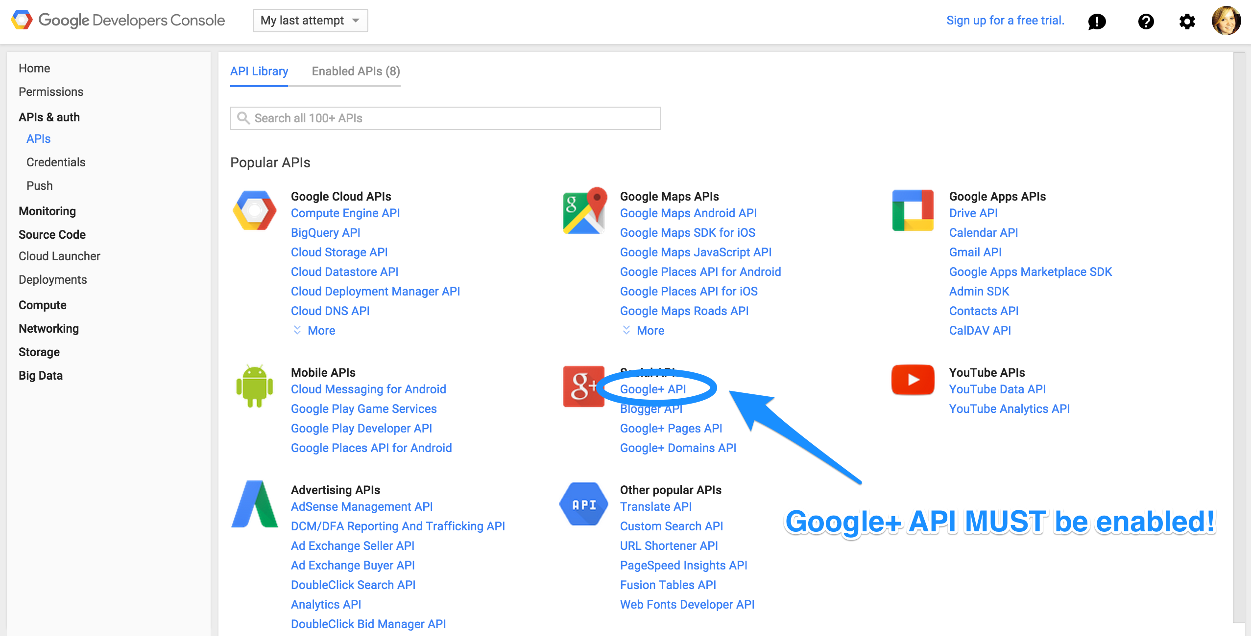Google Plus API