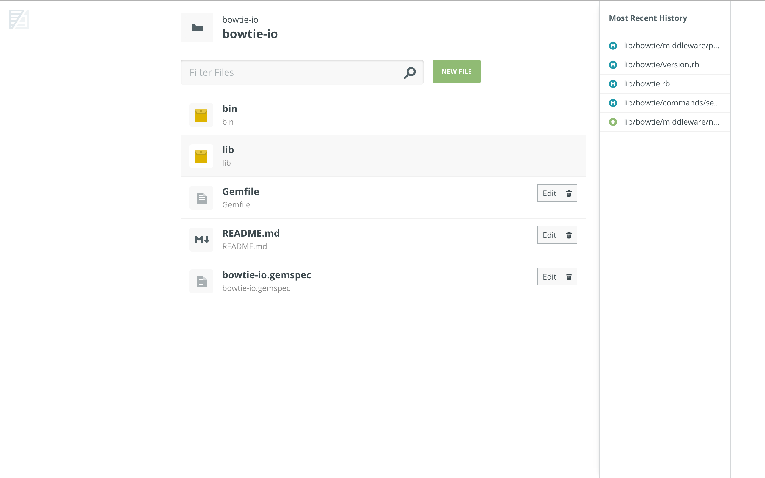 "BowTie Prose admin interface"